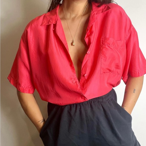 Vintage 100% silk blouse - Picture 8 of 11